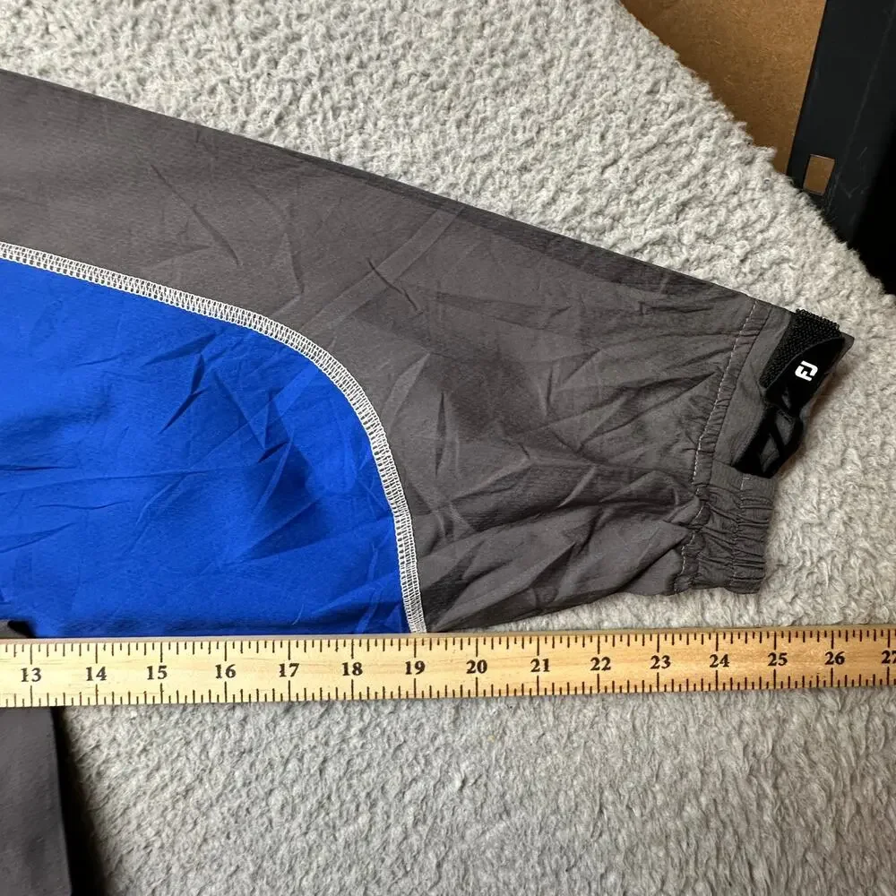 FootJoy FJ 1/2 Zip Windshirt Windbreaker Jacket Mens XXL Blue Gray Golf 32612